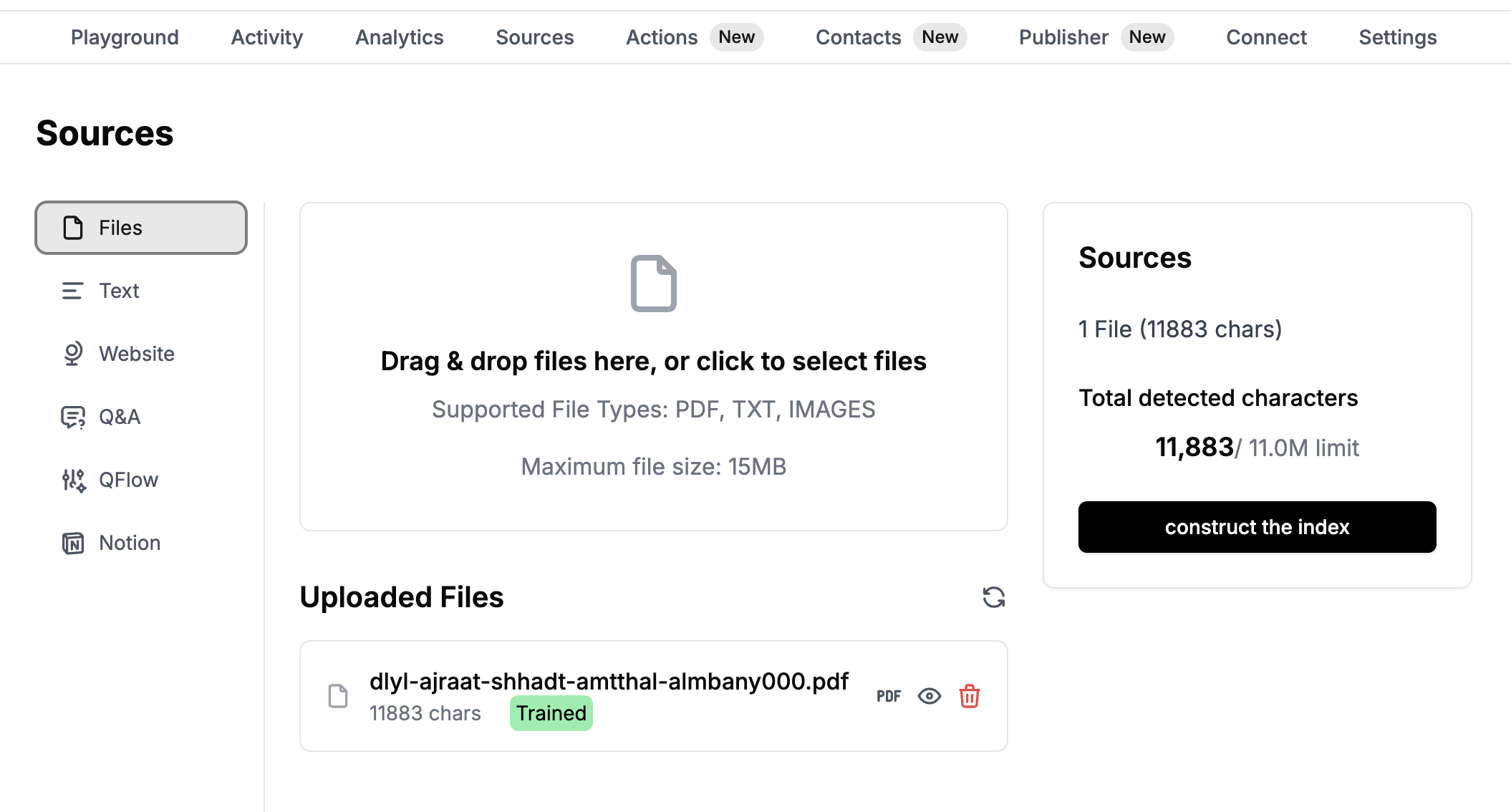 Upload your data